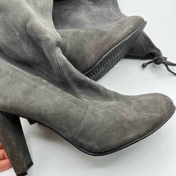 Stuart Weitzman Thigh High Gray Suede Boot - Picture 5 of 6